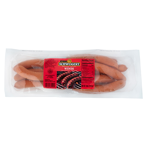 Schweigert Meats Natural Casing Wieners 18oz Package of Schweigert Meats natural casing wieners, 18 oz.