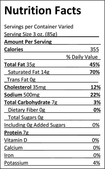 Elliott's Hardwood Smoked Bacon Ends And Pieces Nutrition Facts